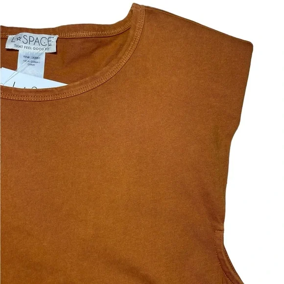 L Space Mini Dress Jesse Twist Front Sleeveless Cotton Jersey Knit Sz Small NEW - Picture 14 of 15